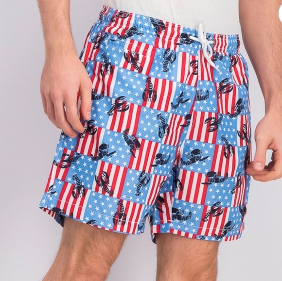 TRUNKS SANO LOBSTER/FLAG PRINTED SWIM TRUNK XL - Picture 3 of 12